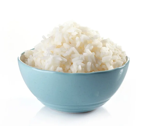Schüssel mit gekochtem Reis — Stockfoto