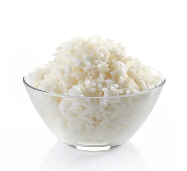 Bowl of boiled rice — Stock Photo, Image