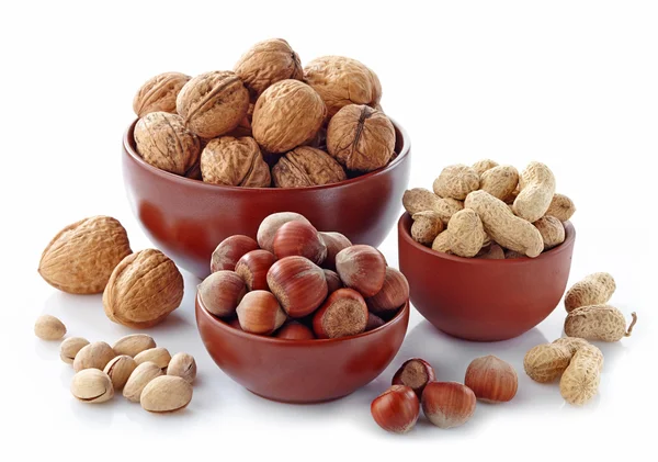 Verschillende soorten noten — Stockfoto