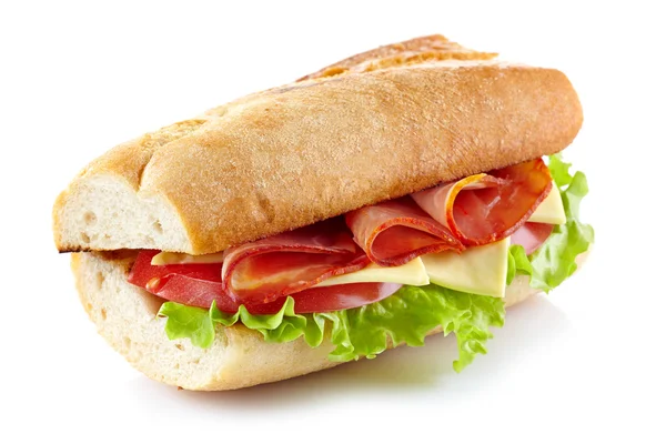 Sandwich with meat and vegetables — Stock Photo, Image