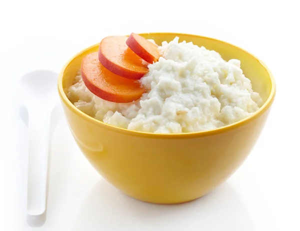 Μπολ με νιφάδες χυλός από ρύζι — Φωτογραφία Αρχείου