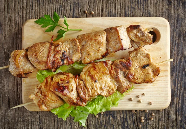 Gegrilltes Schweinefleisch Kebab — Stockfoto