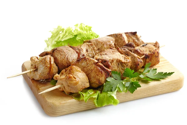 Carne di maiale alla griglia kebab — Foto Stock