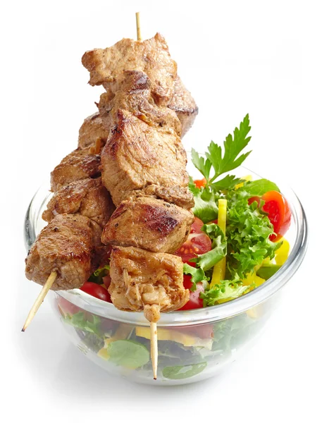 Grilled pork meat kebab — Stock Photo, Image