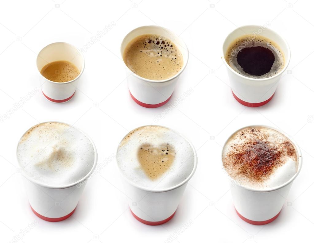 Various kinds of coffees 