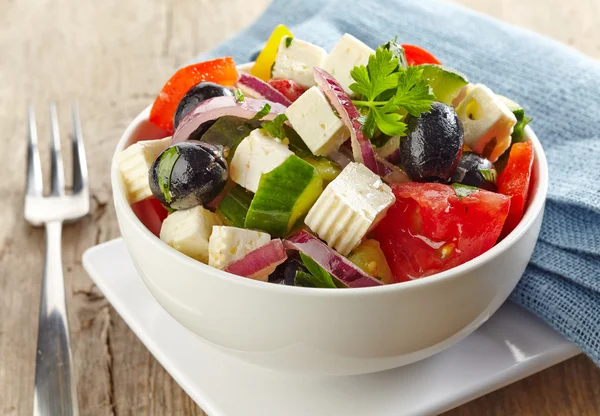 Bowl of greek salad — Stock Photo, Image