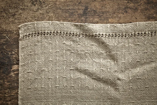 Old gray linen napkin — Stock Photo, Image