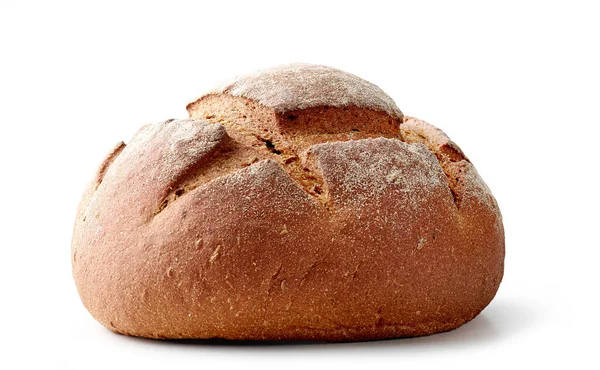 新鲜烘焙的手工面包 背景为白色 — 图库照片