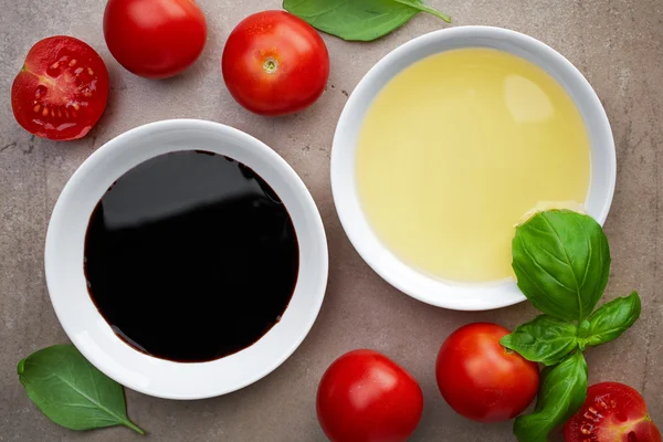 Olio e aceto balsamico — Foto Stock