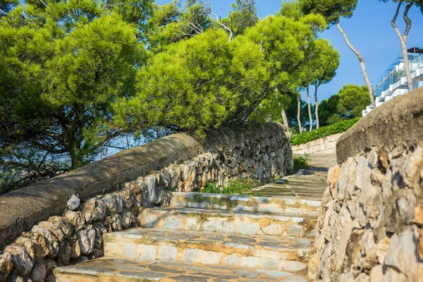 Spanya Mallorca Kıyısı Boyunca Bir Patikası Olan Güzel Majorcan Manzarası — Stok fotoğraf