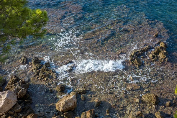 Kayalık Bir Kıyısı Olan Güzel Majorcan Manzarası Mallorca Spanya — Stok fotoğraf