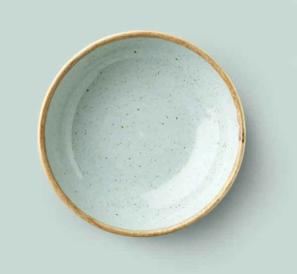 New Empty Bowl Isolated Grey Background Top View — Stock Photo, Image