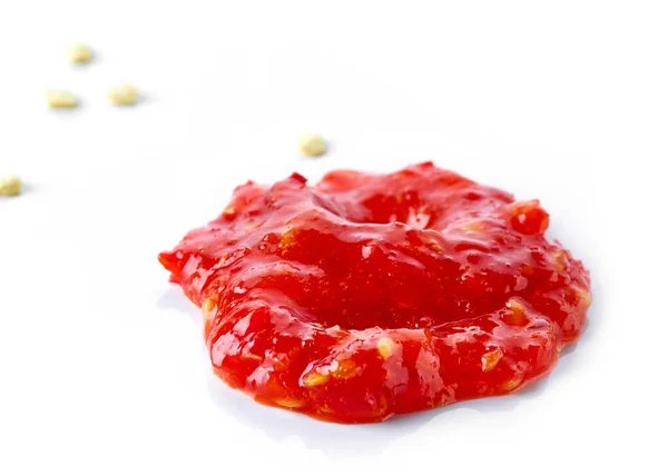 Red Hot Chili Pepper Sauce Isolated White Background — Stock Photo, Image