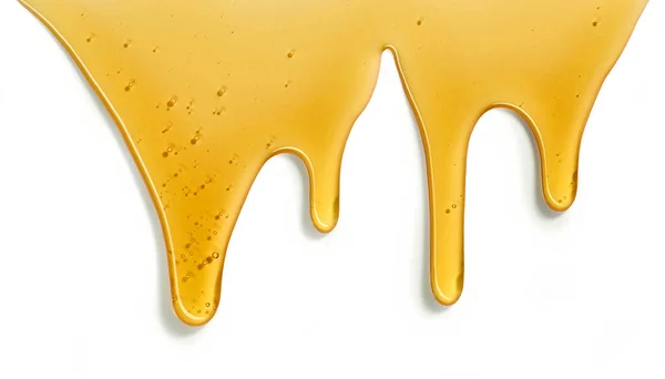 Flowing Honey Isolated White Background — Stock Photo, Image