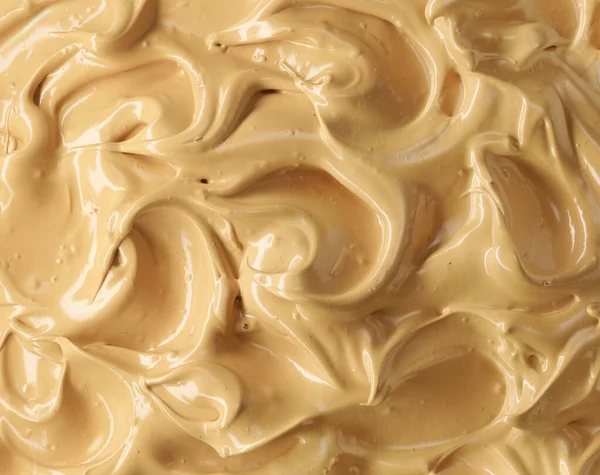 Whipped Coffee Caramel Mousse Dessert Background Top View — Stockfoto