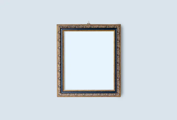 Empty Frame Light Blue Wall — Stock Photo, Image