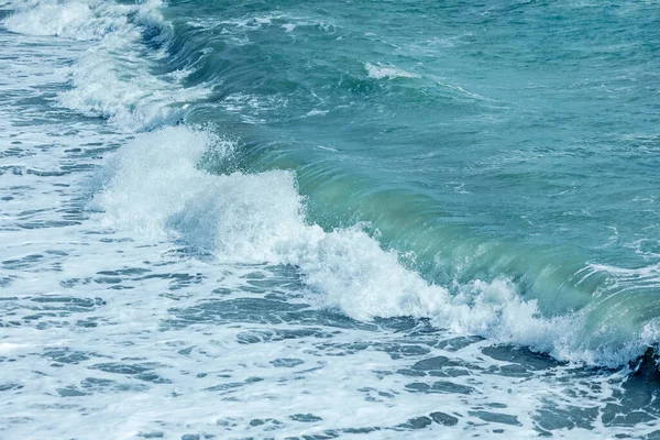 Blízký Záběr Modré Vlny Oceánu — Stock fotografie