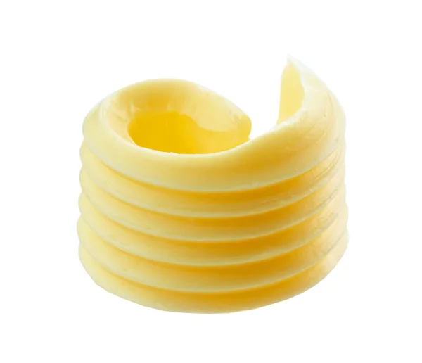 Butter Curl Isolated White Background — Stock Photo, Image