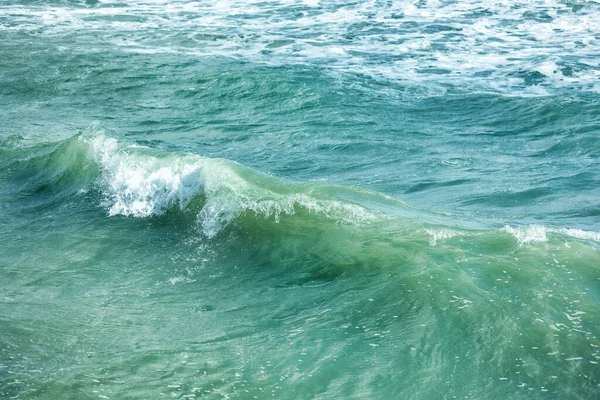 Blízký Záběr Modré Vlny Oceánu — Stock fotografie