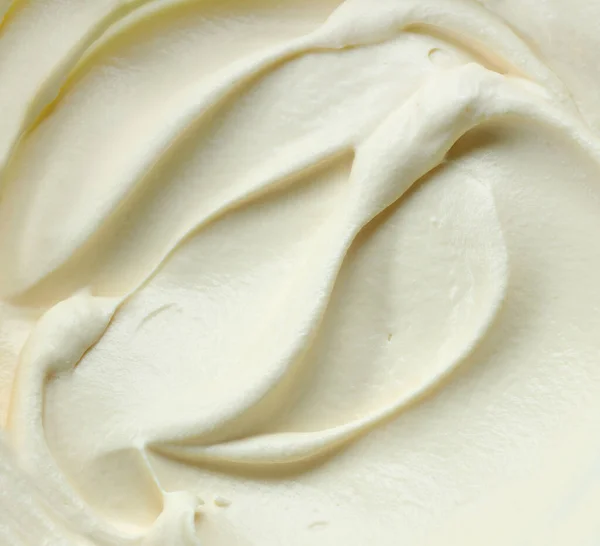 Whipped Mascarpone Cream Cheese Making Ice Cream Texture — Stock Photo, Image