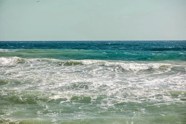 Zblízka Modré Vlny Oceánu — Stock fotografie