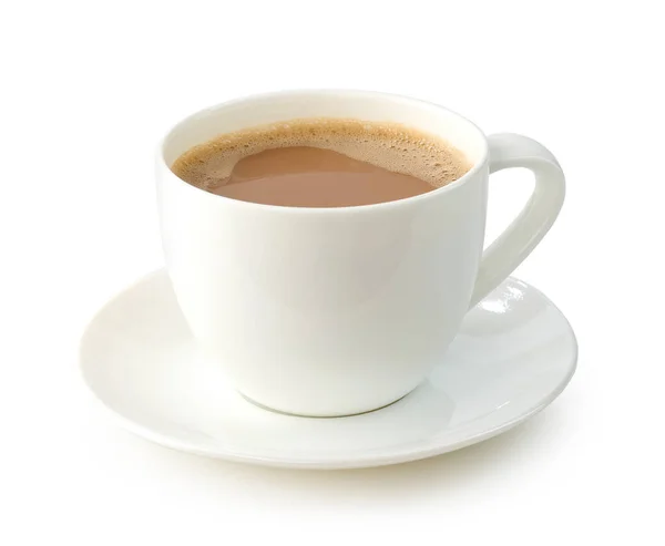 Чашка Кофе Молоком Белом Фоне — стоковое фото