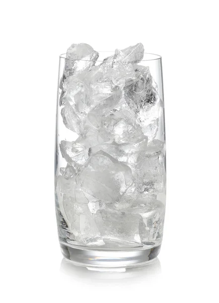 Vaso Hielo Para Hacer Cóctel Aislado Sobre Fondo Blanco —  Fotos de Stock