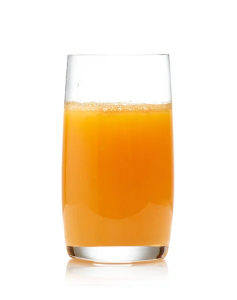 Üveg Friss Narancslé Izolált Fehér Alapon — Stock Fotó