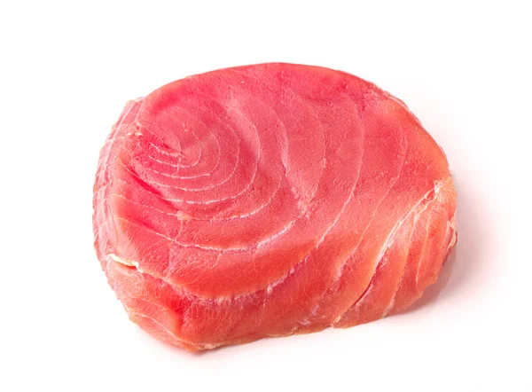 Fresh Raw Tuna Steak Isolated White Background — Stock Photo, Image