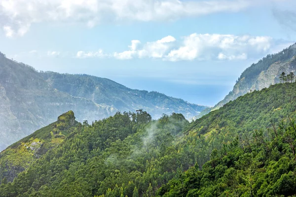 Beautiful Madeira Landscape Mountain View Folhadal Levada — Stock Photo, Image