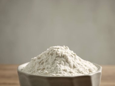 bowl of flour close up 