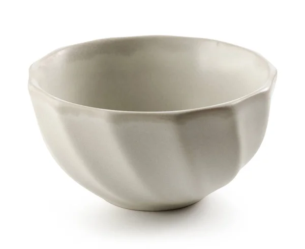 Empty Ceramic Bowl Isolated White Background — Stock Photo, Image