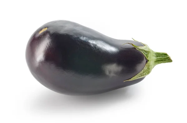 Frische Reife Aubergine Isoliert Auf Weißem Hintergrund — Stockfoto