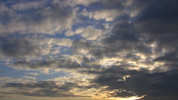 Sonnenuntergang über dem Wald, Zeitraffer — Stockvideo