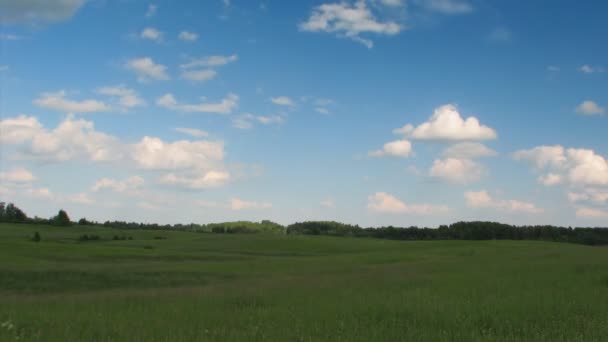 Krajobraz, Błękitne niebo, timelapse — Wideo stockowe