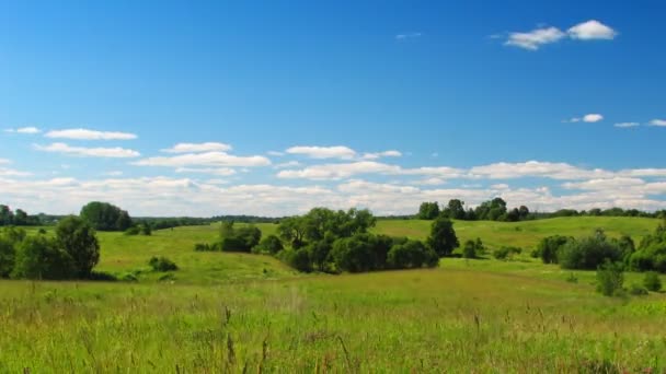 Landschap, bewolkte hemel, timelapse — Stockvideo