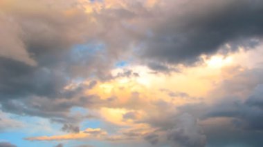 gün batımı bulutlar, timelapse