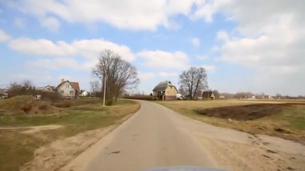 Reis naar spring village — Stockvideo