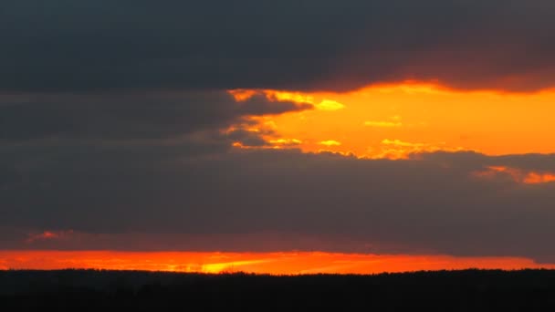 Nuvens do por do sol, timelapse — Vídeo de Stock