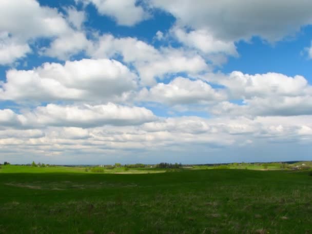 Landskap, blå himmel, timelapse — Stockvideo