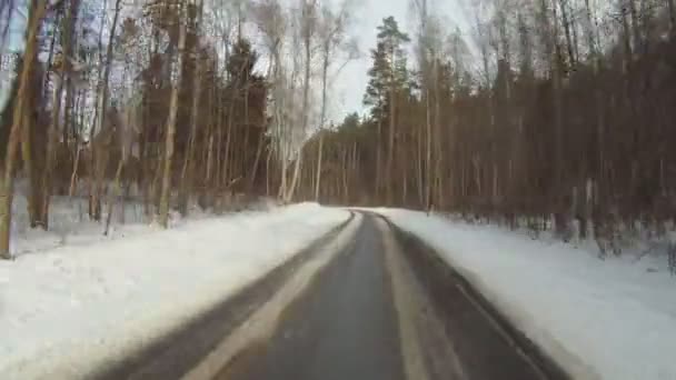 Condução no inverno — Vídeo de Stock