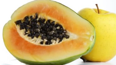 papaya, elma, armut, meyve döndürme