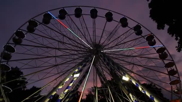 Roue de ferris tournant — Video