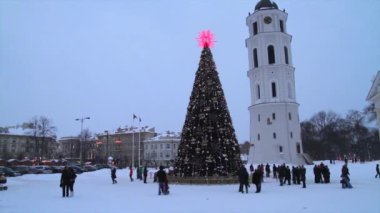 Şehir Noel ağacı, vilnius, Litvanya