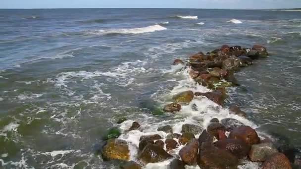 La tormenta en el mar — Vídeos de Stock