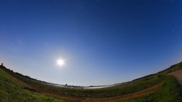 Éjszakai tájkép, timelapse — Stock videók