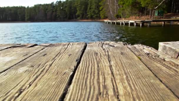 Old pier, slider — Stock Video