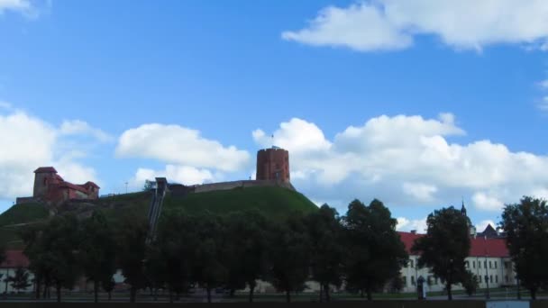 Tornet gediminas, vilnius, Litauen — Stockvideo