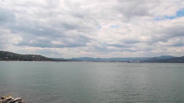 サントロペ、フランスの地中海の灯台 — ストック動画