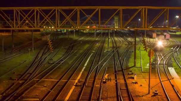 Train Station, timelapse — Stock Video